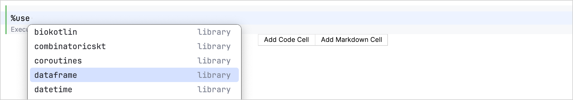 Autocompletion feature in Kotlin Notebook Autocompletion feature in Kotlin Notebook