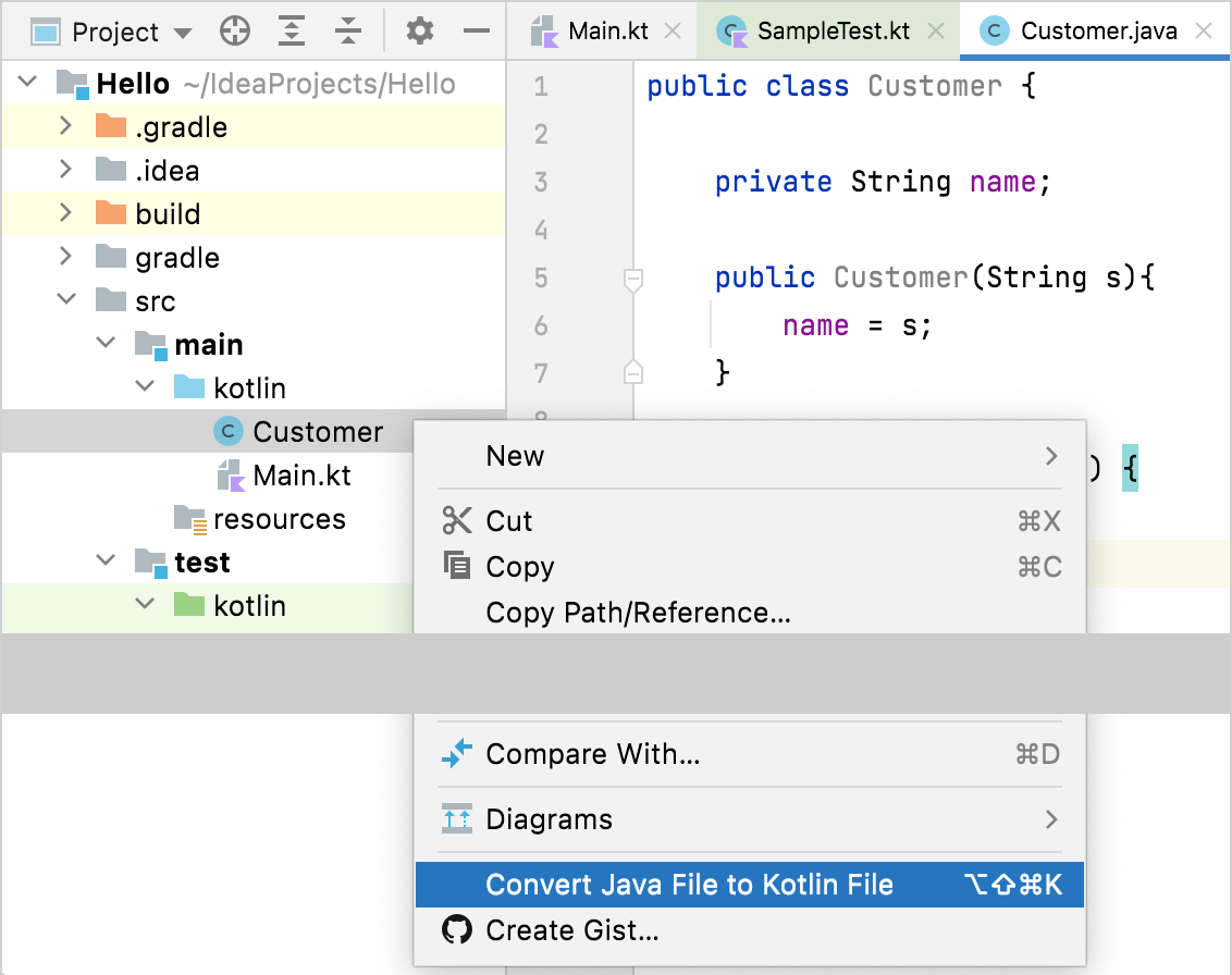 Convert Java to Kotlin Convert Java to Kotlin