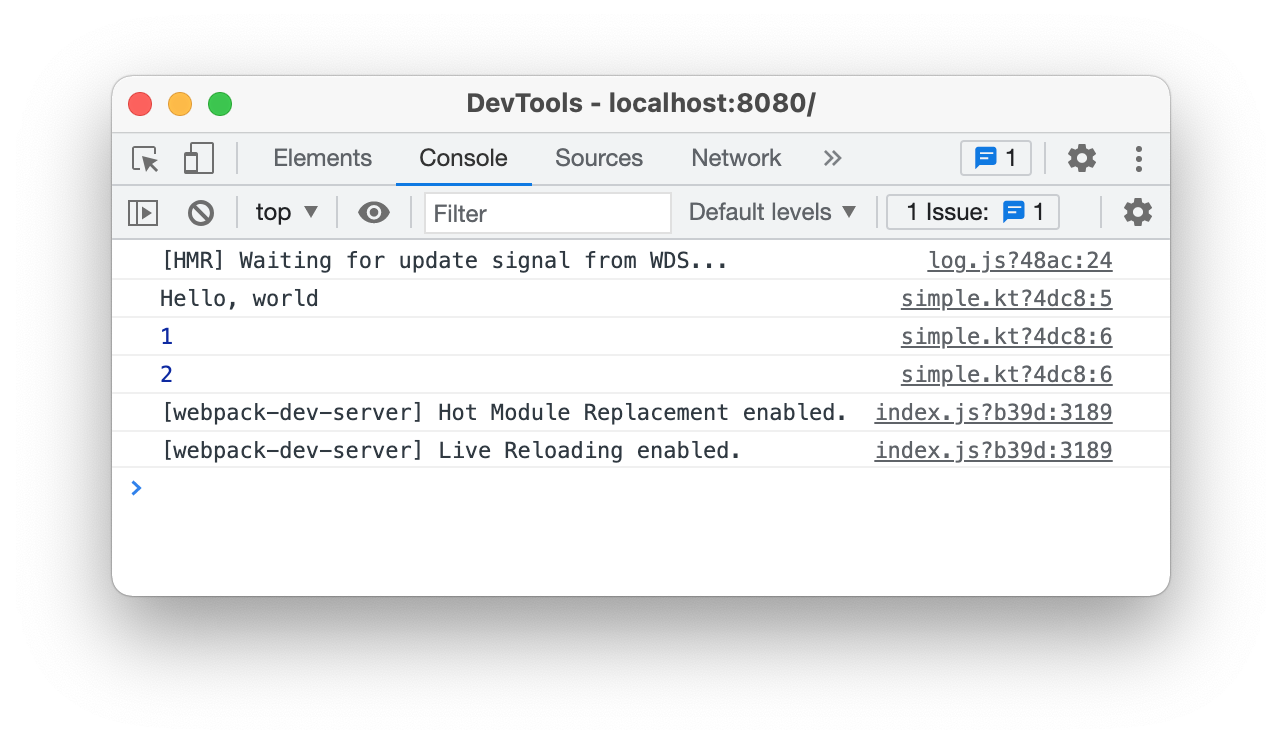 Chrome DevTools console Chrome DevTools console