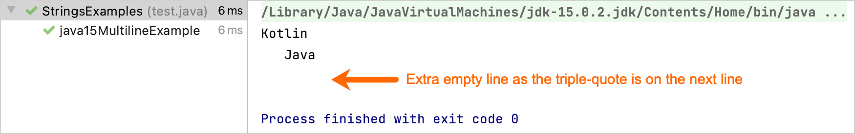 Java 15 multiline output Java 15 multiline output