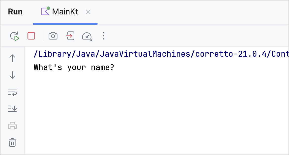 Kotlin run output Kotlin run output