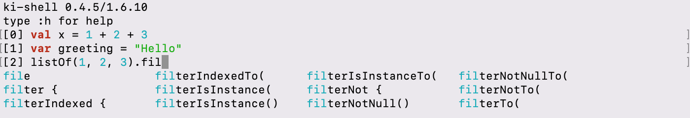 ki shell highlighting and completion ki shell highlighting and completion