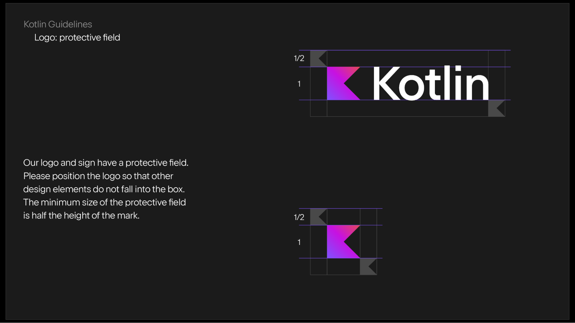 Kotlin logo proportions Kotlin logo proportions