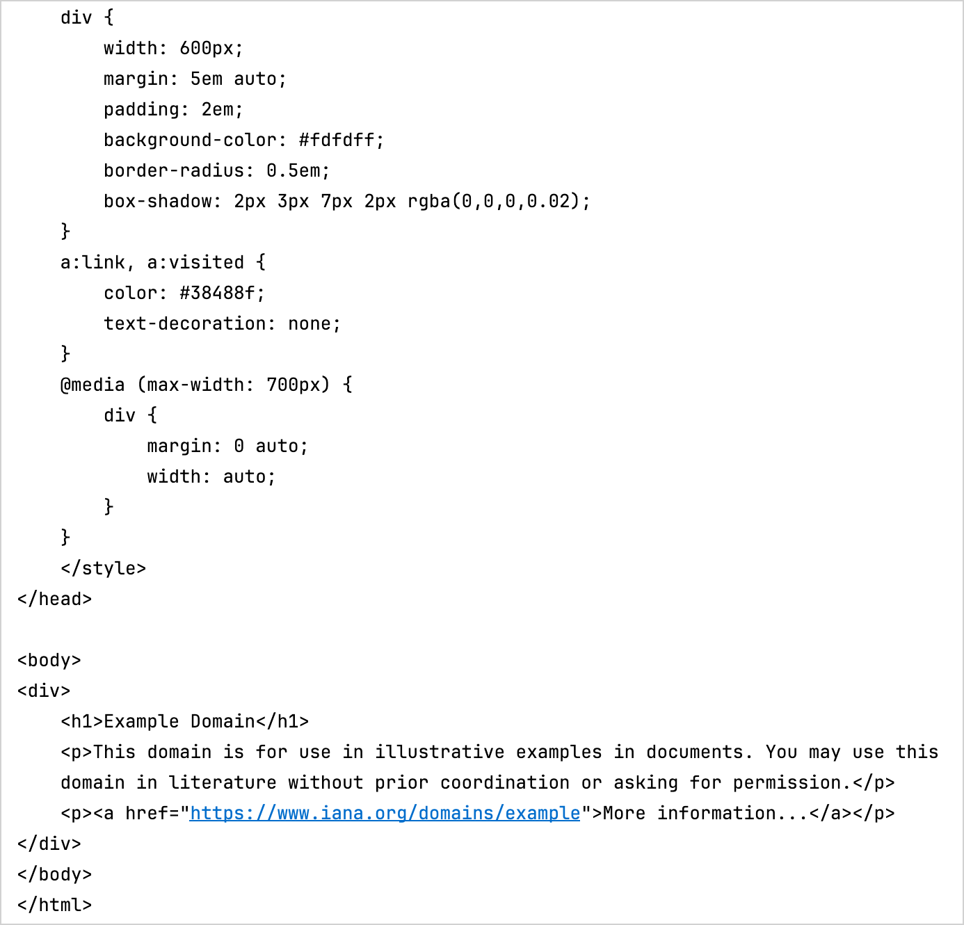 Application output with HTML-code