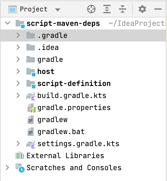 Custom scripting project structure Custom scripting project structure