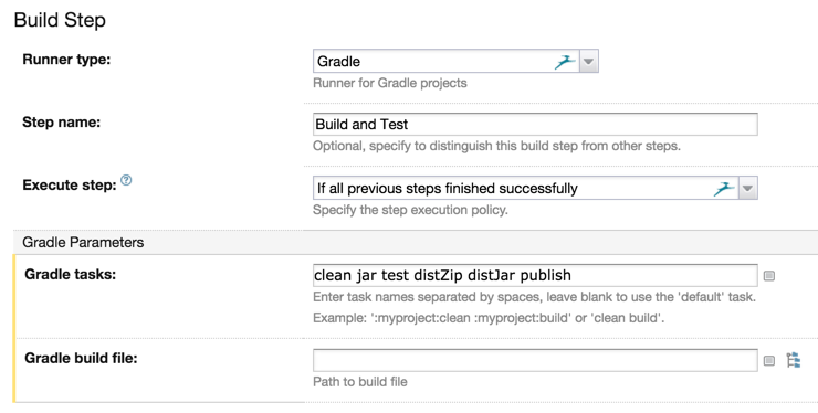 Gradle Build Step Gradle Build Step