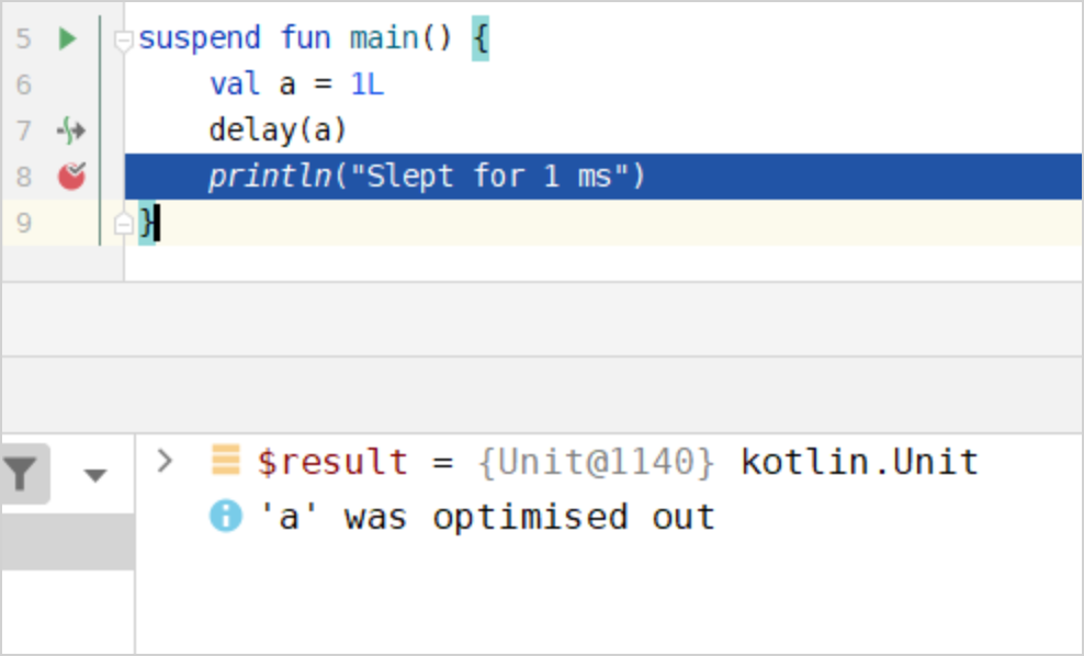 Variable "a" was optimized out Variable "a" was optimized out