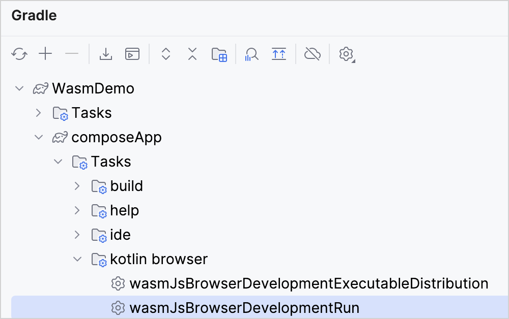 Run the Gradle task