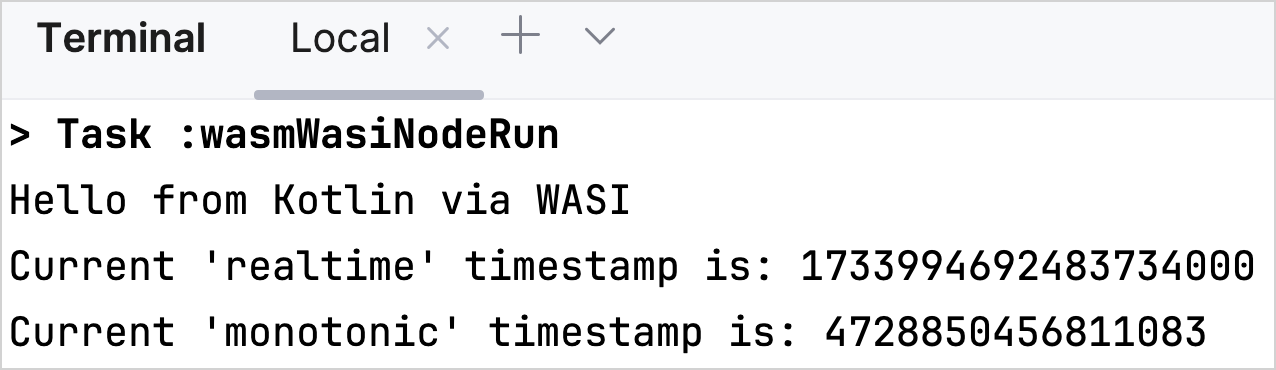 Kotlin/Wasm and WASI app Kotlin/Wasm and WASI app