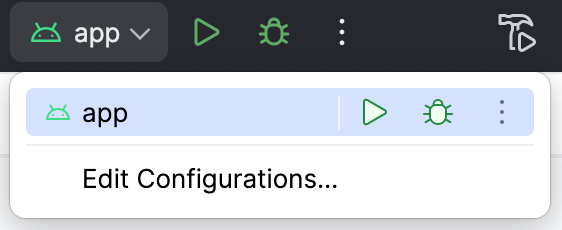 App from list to debug App from list to debug