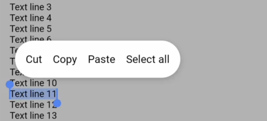 Context menu for BasicTextField