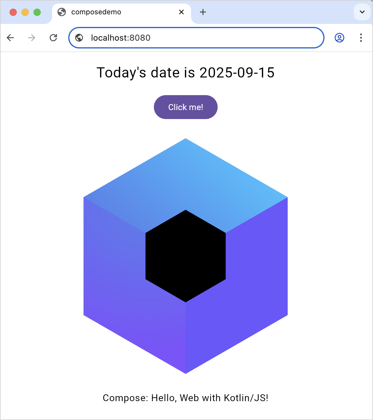 First Compose Multiplatform app on web First Compose Multiplatform app on web