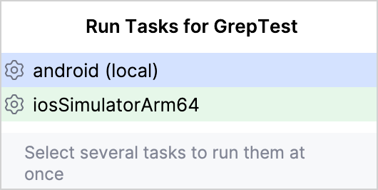 Run test task Run test task