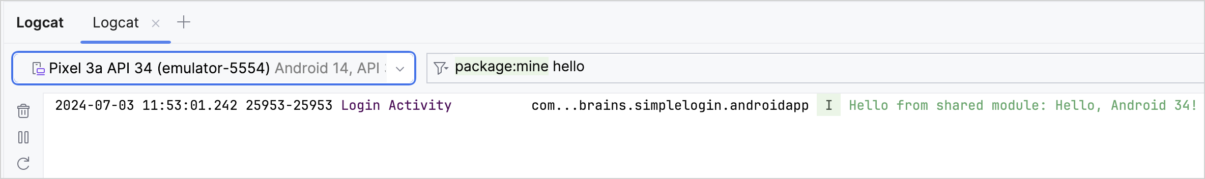 Greeting from the shared module Greeting from the shared module